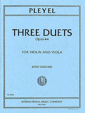 Illustration pleyel duos (3) op. 44 violon et alto