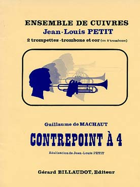 Illustration de Contrepoint à quatre pour 2 trompettes, trombone, cor ou 2e trombone (tr. JL Petit, C + P)