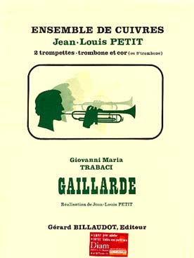 Illustration de Gaillarde pour 2 trompettes, trombone, cor ou 2e trombone (tr. Petit)