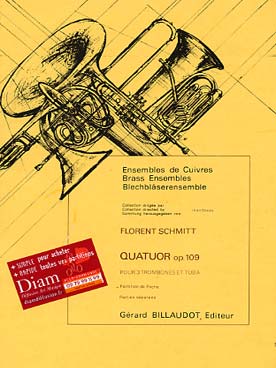 Illustration de Quatuor pour 3 trombones et tuba ou trombone basse