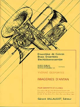 Illustration de Imageries d'antan pour 2 trompettes, cor, 1er trombone et 2e trombone basse