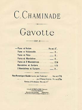 Illustration chaminade gavotte op. 9
