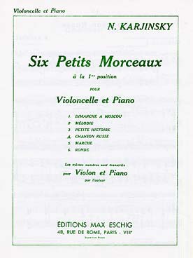 Illustration de 6 Petits morceaux à la 1re position - N° 4 : chanson russe