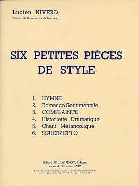 Illustration de 6 Petites pièces de style pour basson ou tuba et piano (clé de fa, ut)