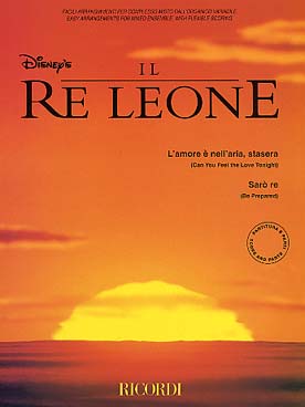 Illustration de Le Roi Lion, arrangements faciles de 2 titres du film de Walt Disney pour 4 à 7 instruments et piano (C + P)