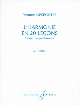 Illustration de Traité d'harmonie en 20 leçons - Devoirs supplémentaires