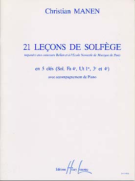 Illustration de 21 Leçons de solfège en 5 clés a/a (imposées à Bellan et à l'ENM)