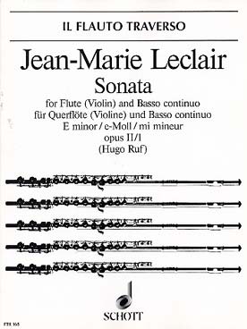 Illustration leclair sonate op.  2/1 en mi min