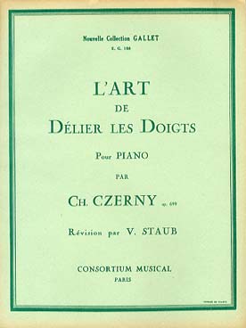 Illustration czerny op. 699/740 art delier les doigts