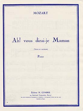 Illustration de 12 Variations sur "Ah, vous dirai-je, Maman" K 265 - éd. Combre