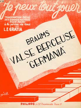 Illustration de Valse op. 39 N° 15 en la b M "berceuse" - éd. Combre, arr. facile Gratia (coll. Je peux tout jouer)