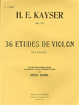 Illustration kayser etudes op. 20 (36) vol. 3 