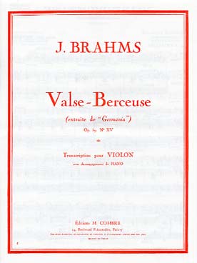 Illustration brahms valse op. 39 n° 15