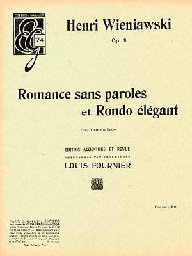 Illustration wieniawski romance sans paroles & rondo 