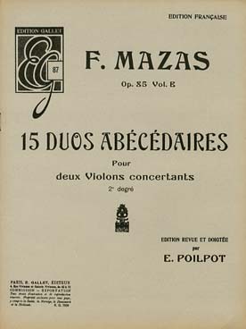 Illustration mazas 15 duos abecedaires op. 85 vol. 2