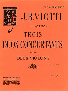 Illustration viotti 3 duos concertants pour 2 violons