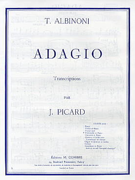 Illustration albinoni/giazotto adagio (tr. picard)