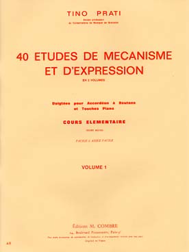 Illustration de 40 etudes mecanismes & expression - acc.  - el.moy. - Vol. 1