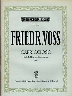 Illustration de Capriccioso pour flûte solo, hautbois, clarinette, cor et basson