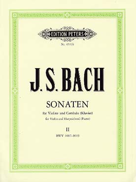 Illustration de 6 Sonates pour violon et clavecin - éd. Peters Vol. 2 : BWV 1017-1019