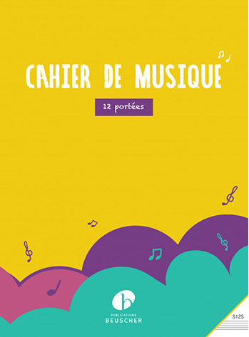 Illustration de CAHIERS DE MUSIQUE Grand format 23 x 31 - 96 pages 12 portées par page/spirale