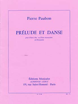 Illustration de Prélude et Danse pour flûte à bec ou flûte traversière et percussion   