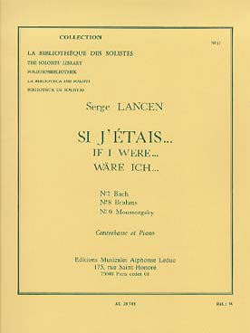 Illustration de Si j'étais... N° 7 à 9 : Bach JS, Brahms et Moussorgsky