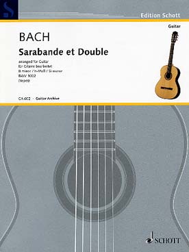 Illustration de Sarabande et double de la partita en si m pour violon seul (tr. Yepes)