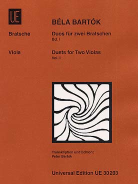Illustration de 44 Duos pour 2 violons, tr. pour 2 altos - Vol. 1