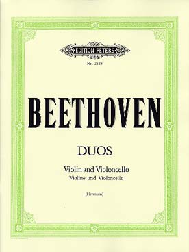 Illustration beethoven duos (3) violon et violoncelle