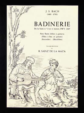 Illustration de Badinerie de la suite N° 2 BWV 1067 en si m (tr. R. Sainz de la Maza)