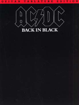 Illustration ac/dc back in black guitar tablatures