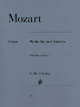 Illustration de Oeuvres pour 2 pianos (Sonate ré M K448, Fugue do m K426, Larghetto and Allegro  mi bémol M) tr F. Beyer