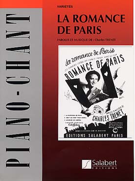 Illustration trenet romance de paris piano/chant