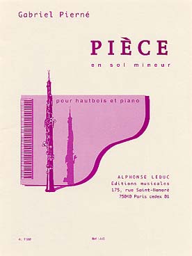 Illustration de Pièce en sol m pour hautbois ou violon ou violoncelle et piano