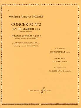 Illustration de Concerto N° 2 K 314 en ré M - éd. Billaudot (rév. Le Roy)