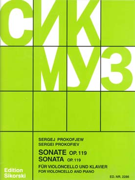 Illustration prokofiev sonate op. 119 en do maj