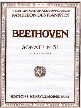 Illustration de Sonate N° 31 op. 110 en la b M