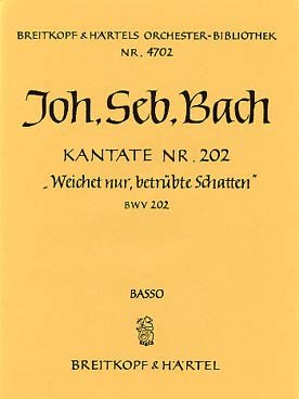 Illustration de Cantate BWV 202 Violoncelle/contrebasse