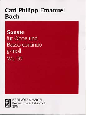 Illustration bach cpe sonate en sol min wq 135