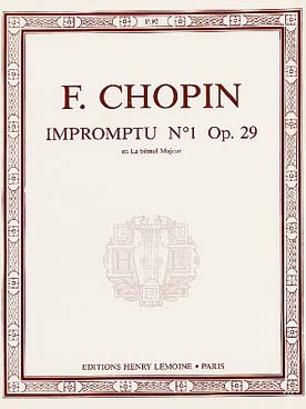 Illustration chopin impromptu n° 1 op. 29 en la b maj