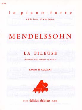 Illustration de Romances sans paroles, Lieder ohne worte - N° 34 : La Fileuse op. 67/4