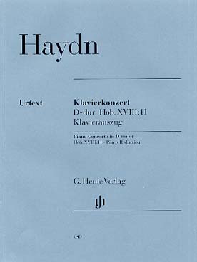 Illustration haydn concerto hob. 18:11 en re maj