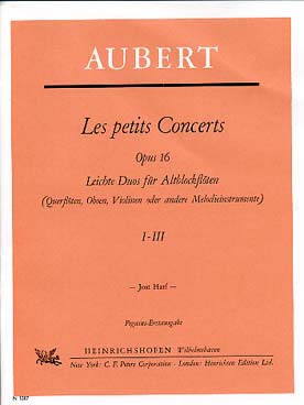 Illustration de Petits concerts op. 16 pour 2 flûtes à bec alto - Vol. 1
