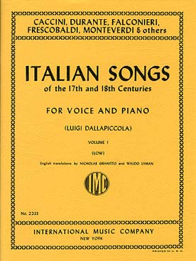 Illustration italian songs 17e/18e vol. 1 voix grave