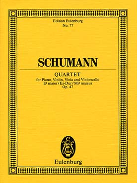 Illustration de Quatuor op. 47 en mi b M pour piano,  violon, alto et violoncelle
