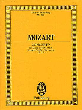 Illustration mozart concerto violon k 219 en la maj