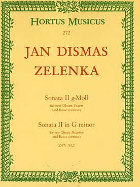 Illustration zelenka sonate n° 2 sol min 2 ob/afg/b.c