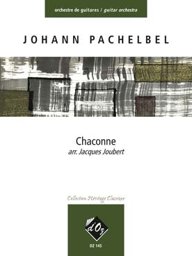 Illustration de Chaconne, tr. Joubert pour orchestre de guitares (guitare alto, guitares 1 à 6, guitare contrebasse)