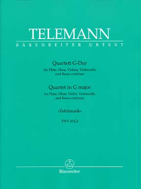 Illustration telemann quatuor en sol maj fl/htb/vl/bc